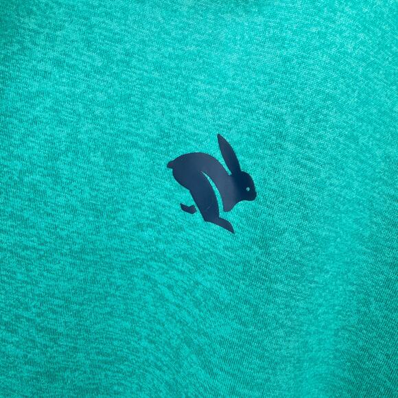 Rabbit EZ Polo Mens XL Turquoise Blue Short Sleeve Lightweight Coastal - Picture 4 of 9